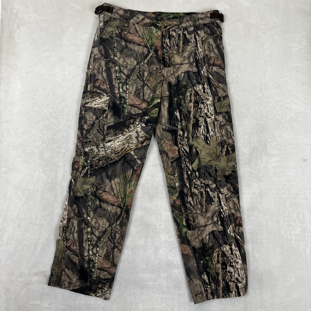 Mossy Oak Camo Cargo Pants Mens 34x32 Break Up Country Brown Ripstop Hunting